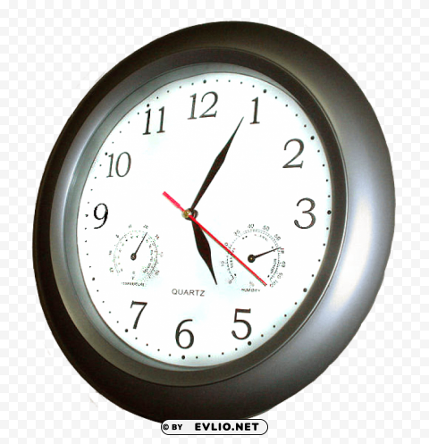 Wall Clock PNG Image With Clear Background Isolated