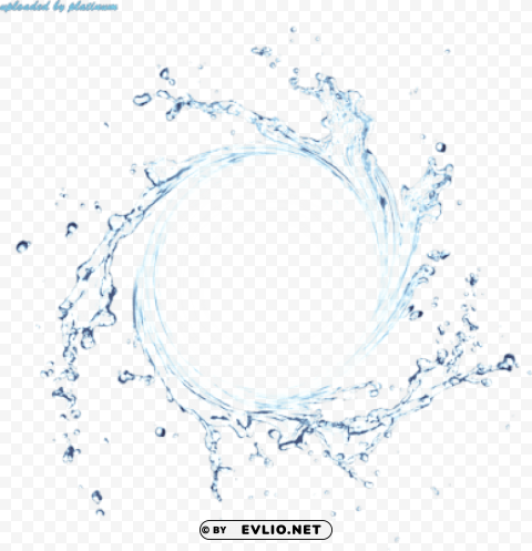 water splash circle Isolated Artwork on Clear Transparent PNG