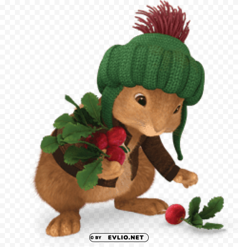 benjamin bunny collecting radishes PNG images without restrictions