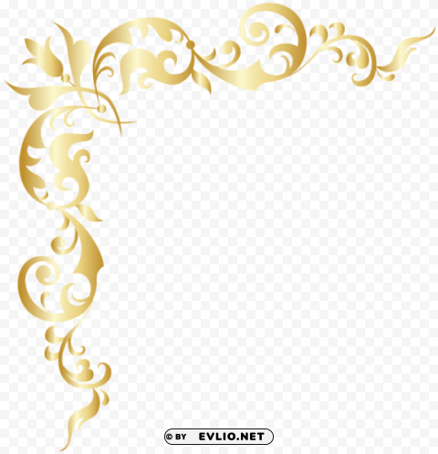 gold corner Images in PNG format with transparency clipart png photo - 986f1d68