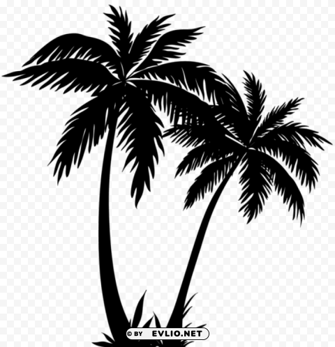 Transparent palm trees silhouette PNG images with clear alpha channel broad assortment PNG Image - ID b41ff6f2