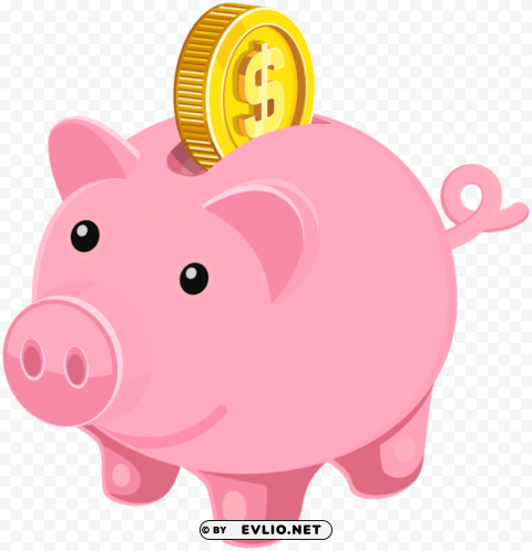 piggy bank PNG graphics with clear alpha channel collection
