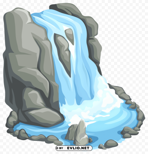 waterfall PNG for digital design