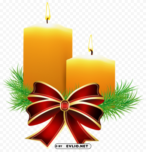 christmas candles transparent PNG with clear transparency