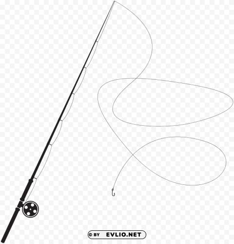 fishing rod silhouette PNG transparent graphics for projects clipart png photo - 8bdf86f5