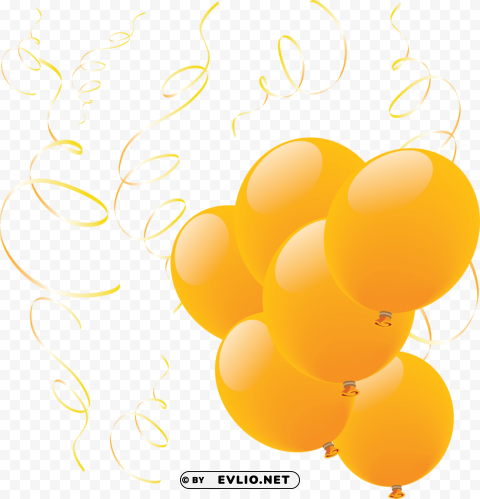 Yellow Group of Balloons - - Image ID 4e43d538 Transparent PNG graphics bulk assortment