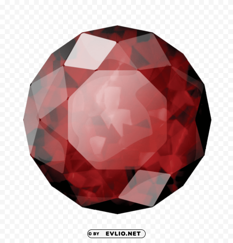 round ruby Isolated Character on Transparent Background PNG