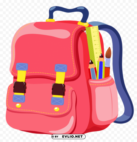 school backpack PNG images with alpha transparency wide collection
