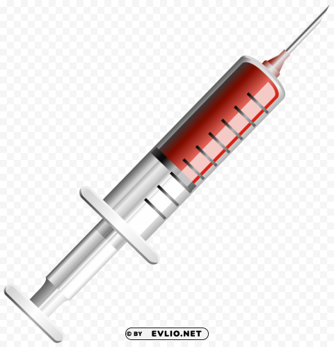 syringe Isolated Design Element in Clear Transparent PNG