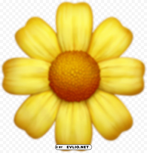 Transparent Background Flower Emoji PNG For Digital Art