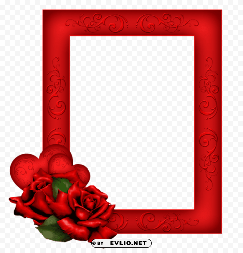 Beautifulred Frame With Roses Free PNG Images With Clear Backdrop