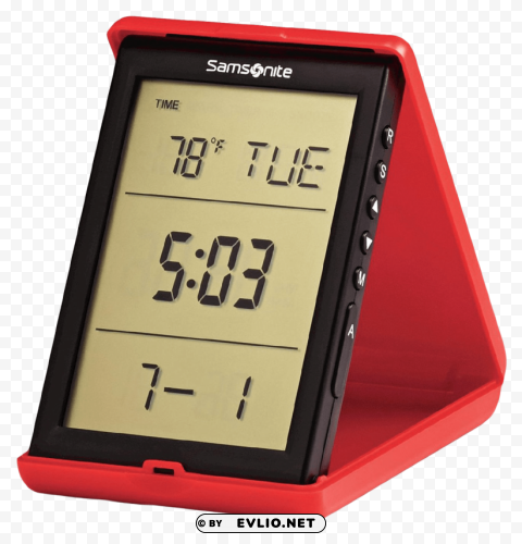 Digital Alarm Clock Transparent Background Isolated PNG Item