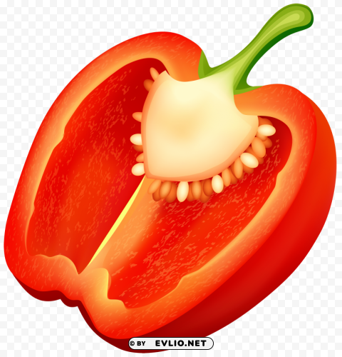 half red pepper Free PNG download