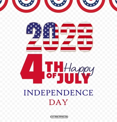 Happy 4th Of July 2029 Usa Flag Hd Transparent PNG Image With Isolated Artwork