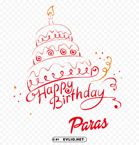 paras happy birthday name Clear PNG photos PNG image with no background - Image ID 80090464