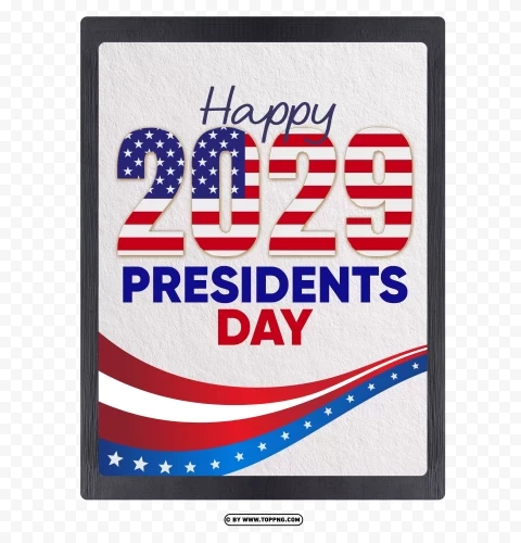 presidents day 2029 greeting cards with transparent images PNG Image Isolated with Transparency