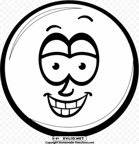 smiling face line art HighQuality PNG Isolated Illustration