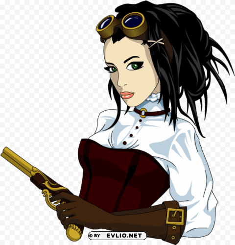 steampunk girl PNG images for printing PNG transparent with Clear Background ID 9fbcef29