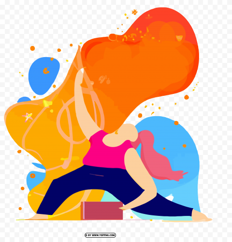 Yoga Day 2023 poster design vector Isolated Object on HighQuality Transparent PNG - Image ID b6cba3ba