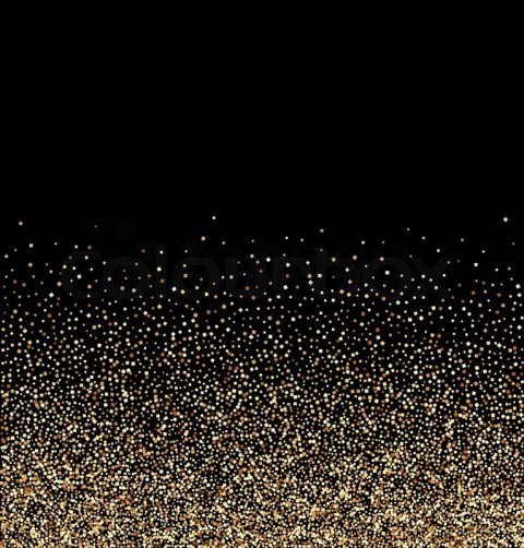 Black And Gold Glitter Background Texture PNG Image Isolated With Transparency