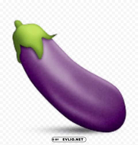 ios emoji aubergine Transparent Background Isolated PNG Design