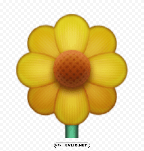 ios emoji blossom ClearCut Background PNG Isolated Element