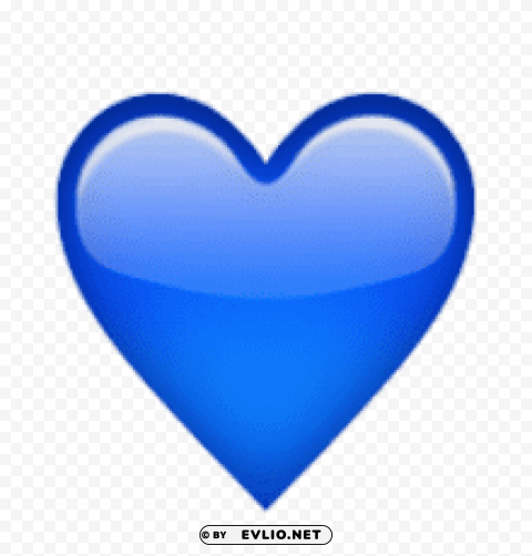 ios emoji blue heart Transparent background PNG artworks