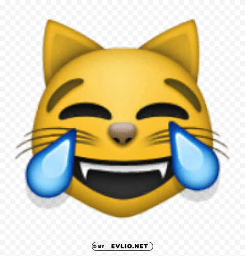 ios emoji cat face with tears of joy Transparent pics