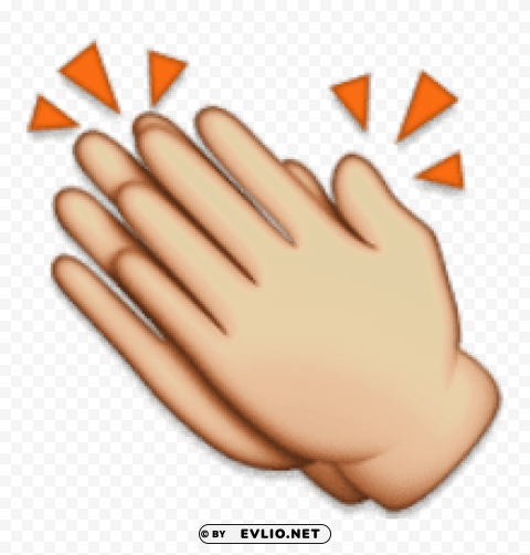 ios emoji clapping hands sign Transparent PNG graphics complete collection