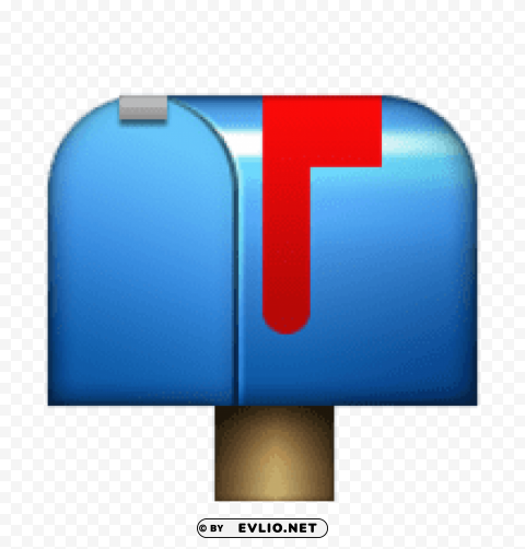 ios emoji closed mailbox with raised flag Transparent background PNG images comprehensive collection