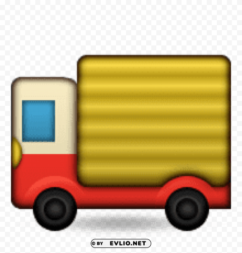 ios emoji delivery truck ClearCut Background PNG Isolated Subject