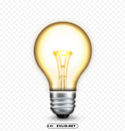 ios emoji electric light bulb Free PNG download no background