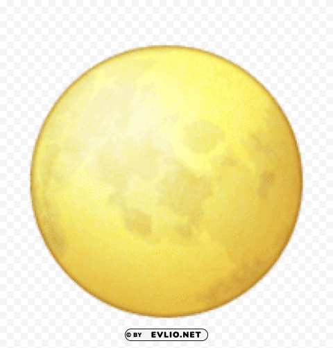 ios emoji full moon symbol Transparent PNG Isolated Element with Clarity