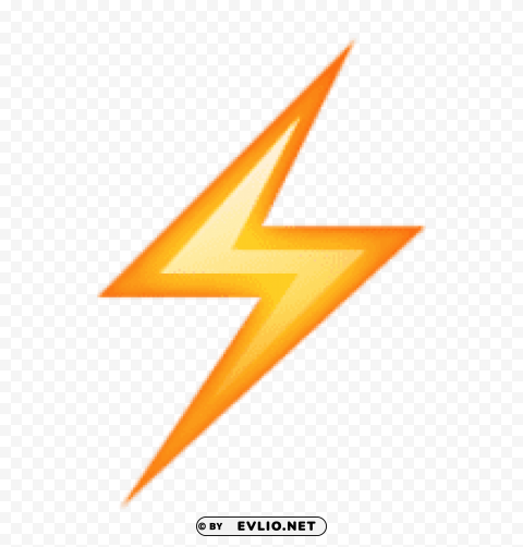 ios emoji high voltage sign PNG without watermark free