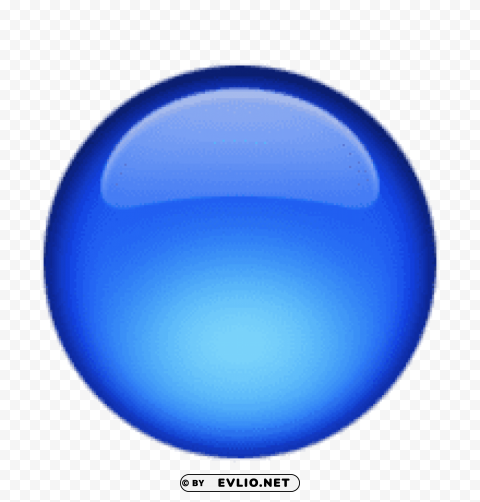 ios emoji large blue circle Clear Background Isolation in PNG Format