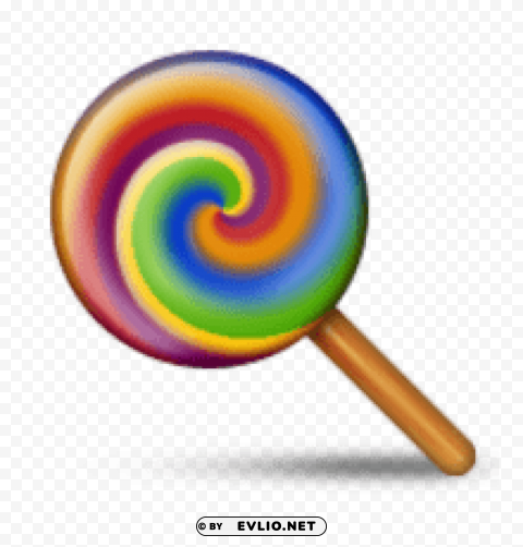 ios emoji lollipop Transparent Background Isolated PNG Figure
