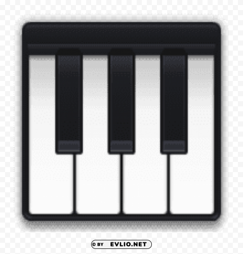 ios emoji musical keyboard ClearCut Background PNG Isolation