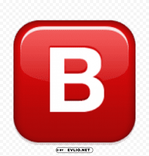 ios emoji negative squared latin capital letter b Transparent PNG Isolated Element