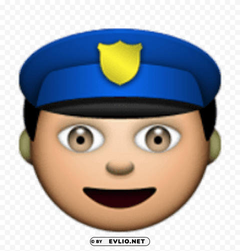 ios emoji police officer Transparent PNG Isolated Graphic with Clarity clipart png photo - bbf3cd34