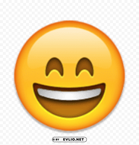 ios emoji smiling face with open mouth and smiling eyes Transparent background PNG images complete pack