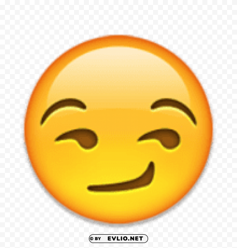 ios emoji smirking face Transparent background PNG images selection