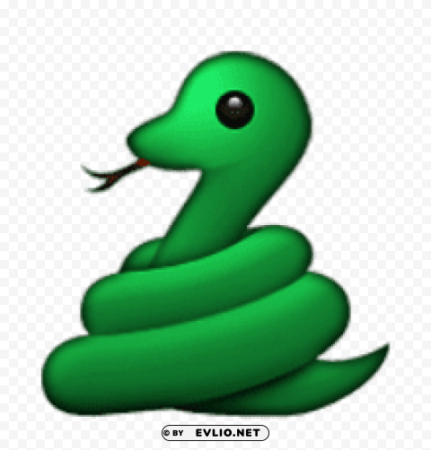 ios emoji snake Transparent Background Isolation in PNG Format