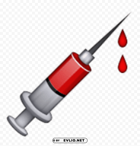 ios emoji syringe Transparent Background Isolated PNG Icon