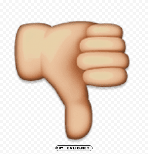 ios emoji thumbs down sign Transparent PNG Isolated Illustration