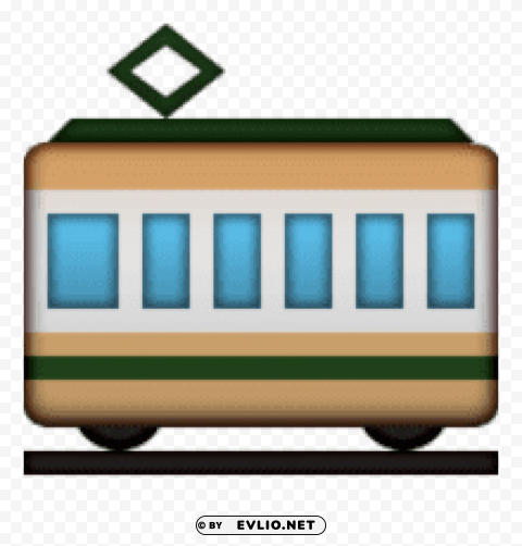 ios emoji tram car Transparent PNG art