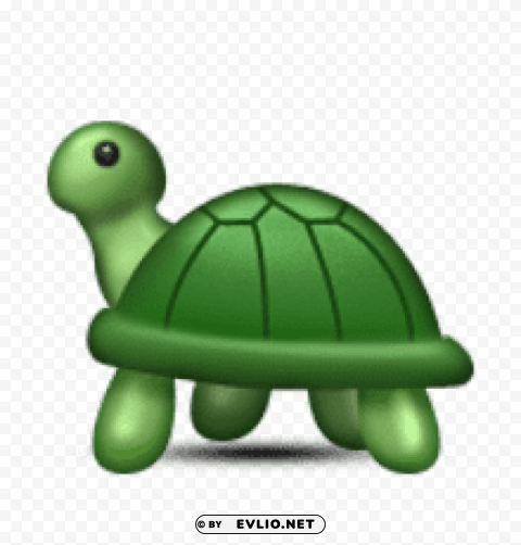 Ios Emoji Turtle ClearCut Background Isolated PNG Design