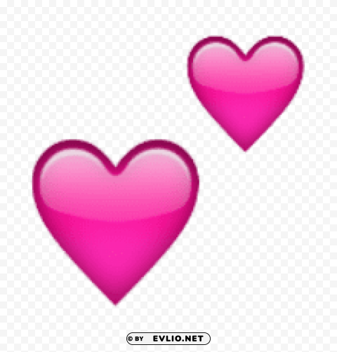 ios emoji two hearts Clear Background Isolated PNG Graphic