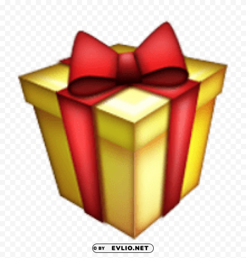 ios emoji wrapped present Clear PNG pictures package