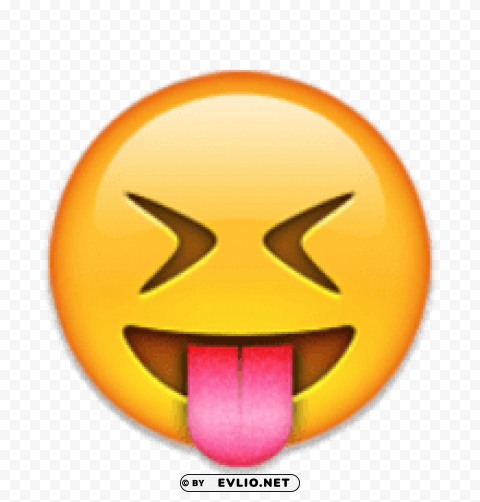 tongue out emoji p PNG Graphic with Transparent Isolation