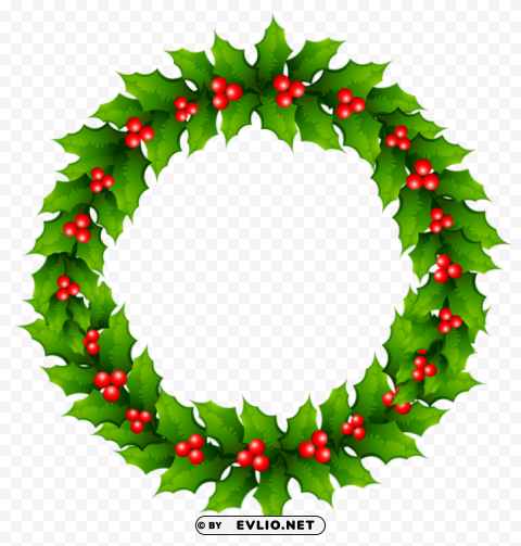 christmas mistletoe wreath Transparent Background PNG Isolated Item
